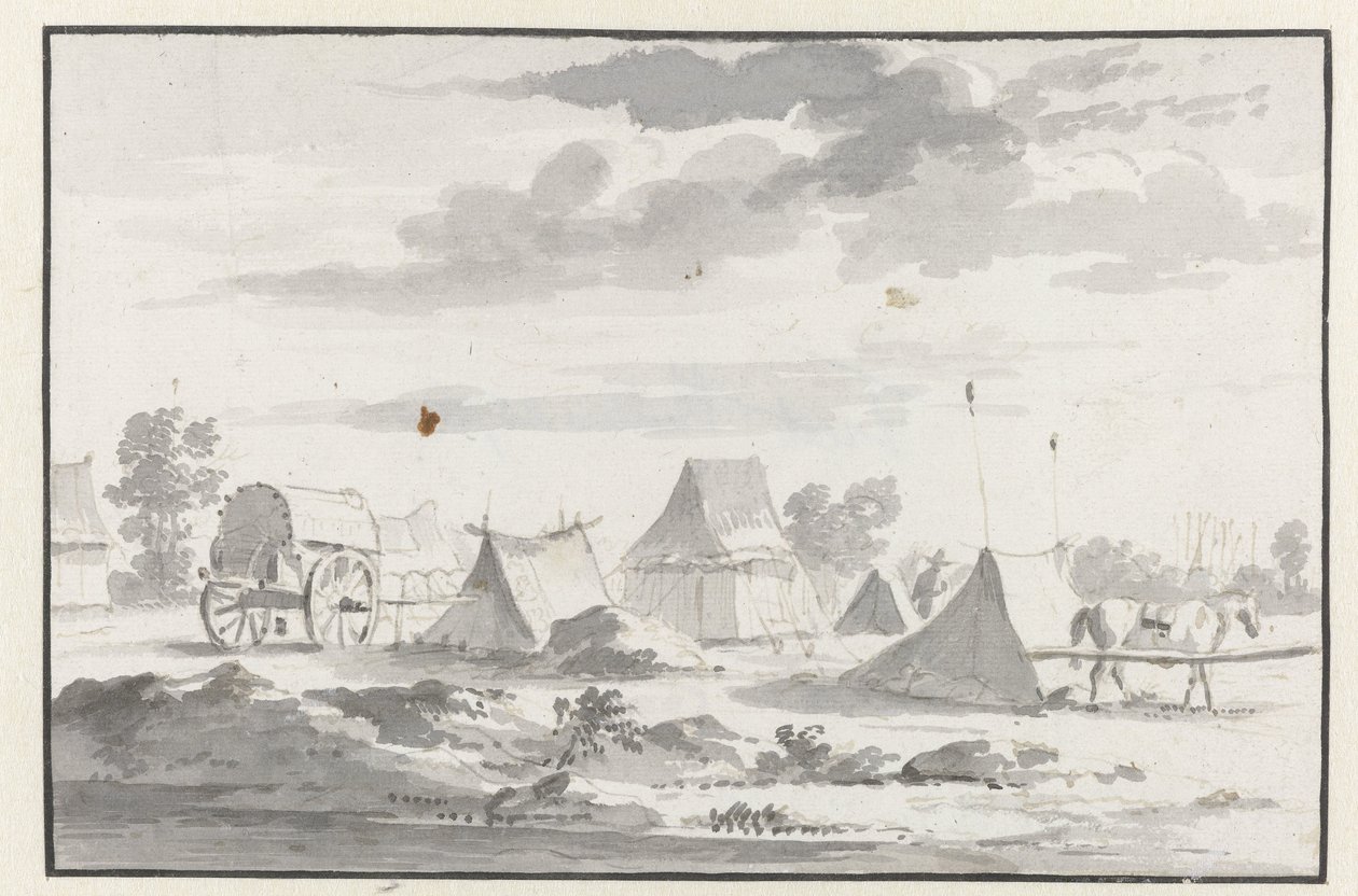 Ansicht eines Lagers der Armee von Wilhelm III. bei Leuven von Josua de Grave (circle of)