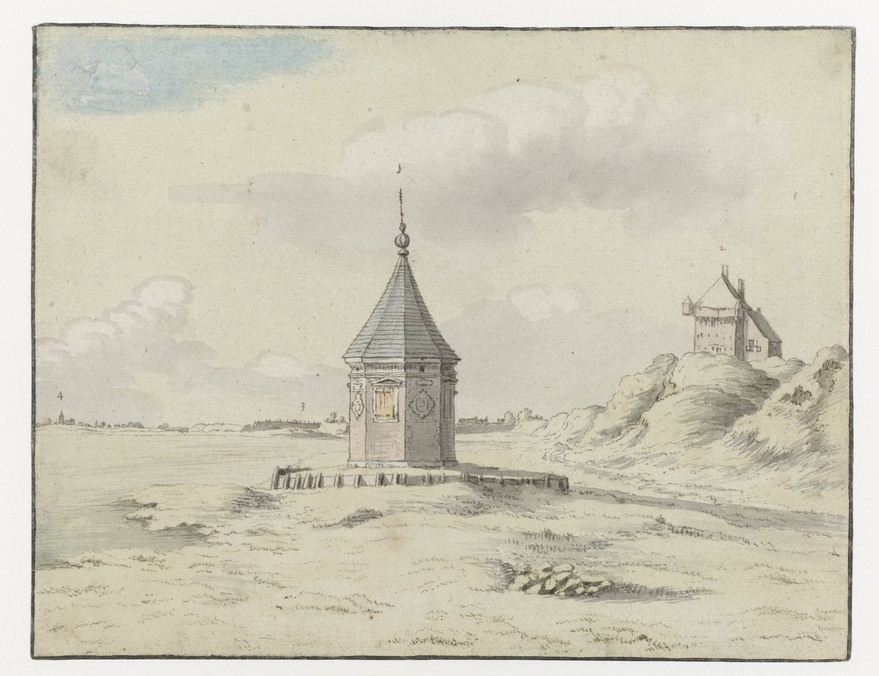 Ansicht des Stadtbrunnens, Bergen op Zoom von Josua de Grave (possibly)