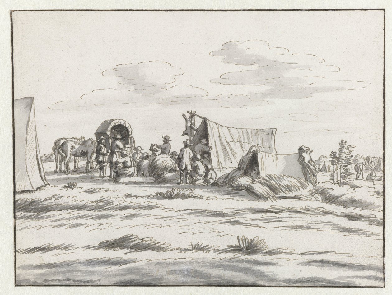 Ansicht eines Lagers der Armee von Wilhelm III. bei Leuven von Josua de Grave
