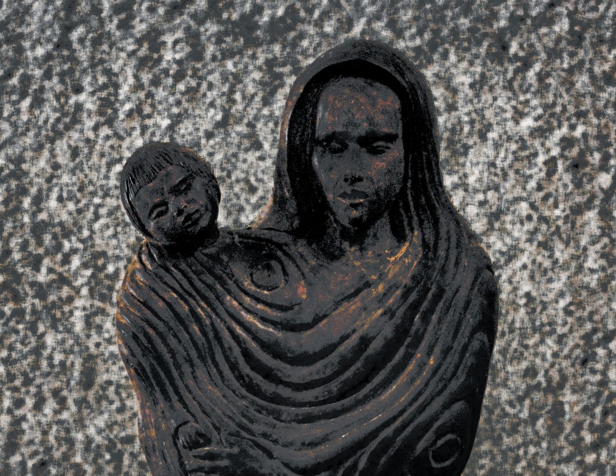 Die Traurigkeit in Madonnas Augen, aus der Serie Chapelle du Canal, 2016 von Joy Lions