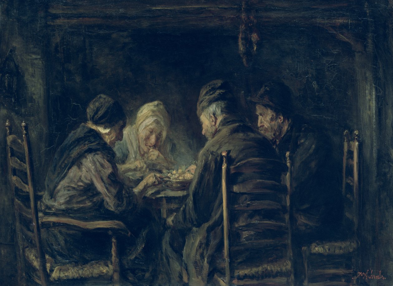Die Kartoffelesser, 1902 von Jozef Israëls