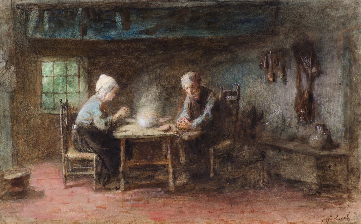 Eine bescheidene Mahlzeit von Jozef  Israels