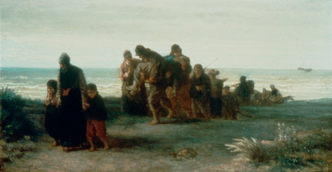 Frau mit Kind und zwei Kindern von Jozef Israëls