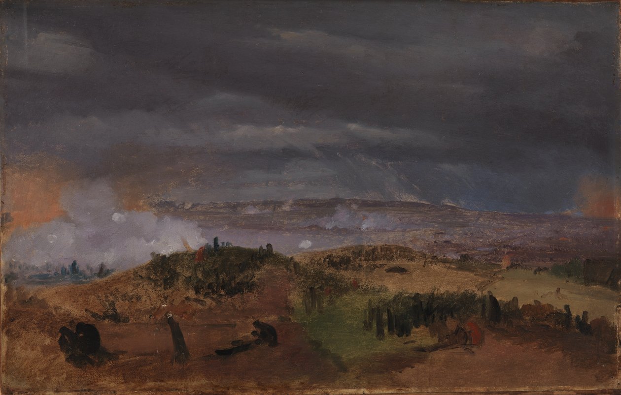 Die Schlacht von Isted am 25. Juli 1850. Studie von Jørgen V. Sonne
