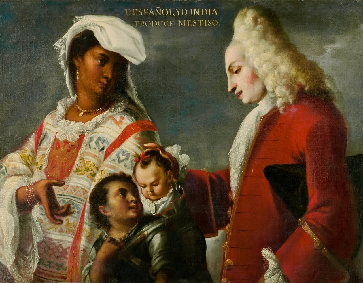 Spanier und Indianer erzeugen einen Mestizen, ca. 1715 von Juan Rodríguez Juárez
