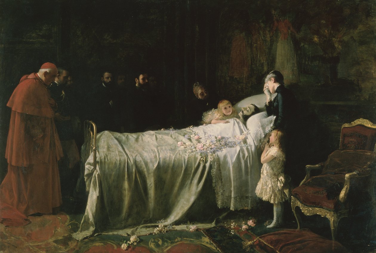 Der Tod von Don Alfonso XII (1857-85) (Der letzte Kuss), 1887 von Juan Antonio Benlliure y Gil