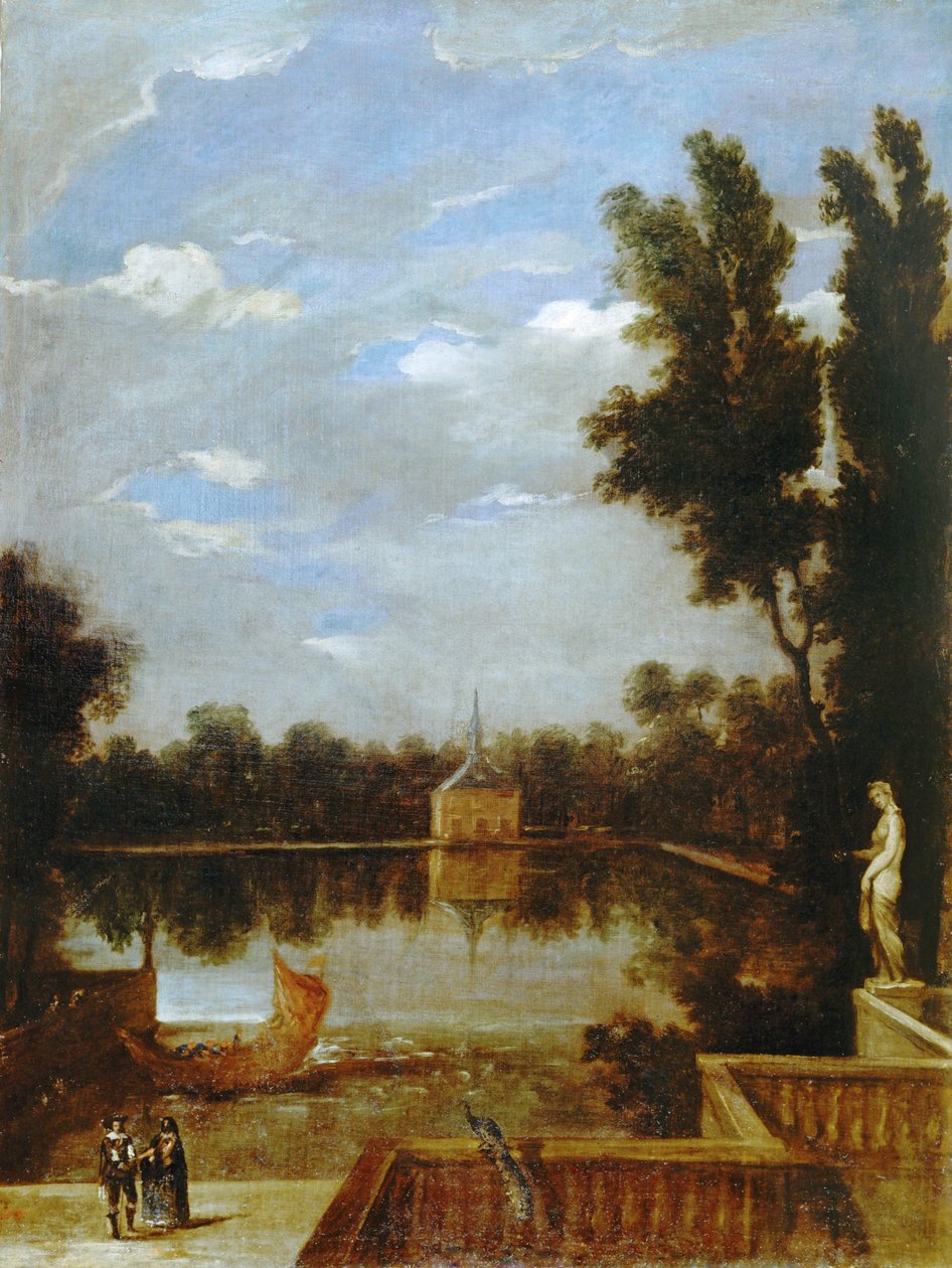 Estanque del Buen Retiro von Juan Bautista Martinez Del Mazo
