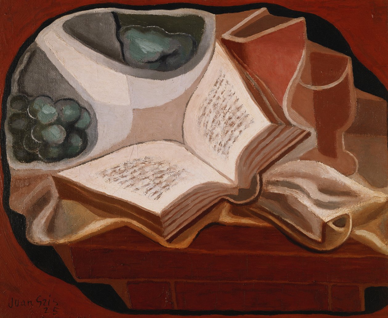 Buch und Obstschale, 1925 von Juan Gris
