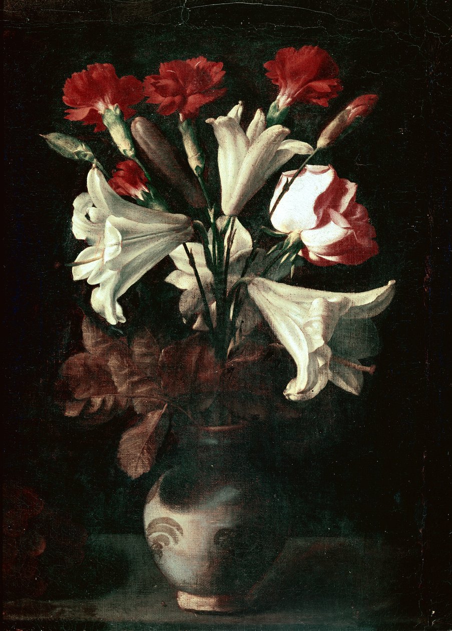 Florero (Gigli und Garofani in einer Vase) von Juan de (attr. to) Zurbaran