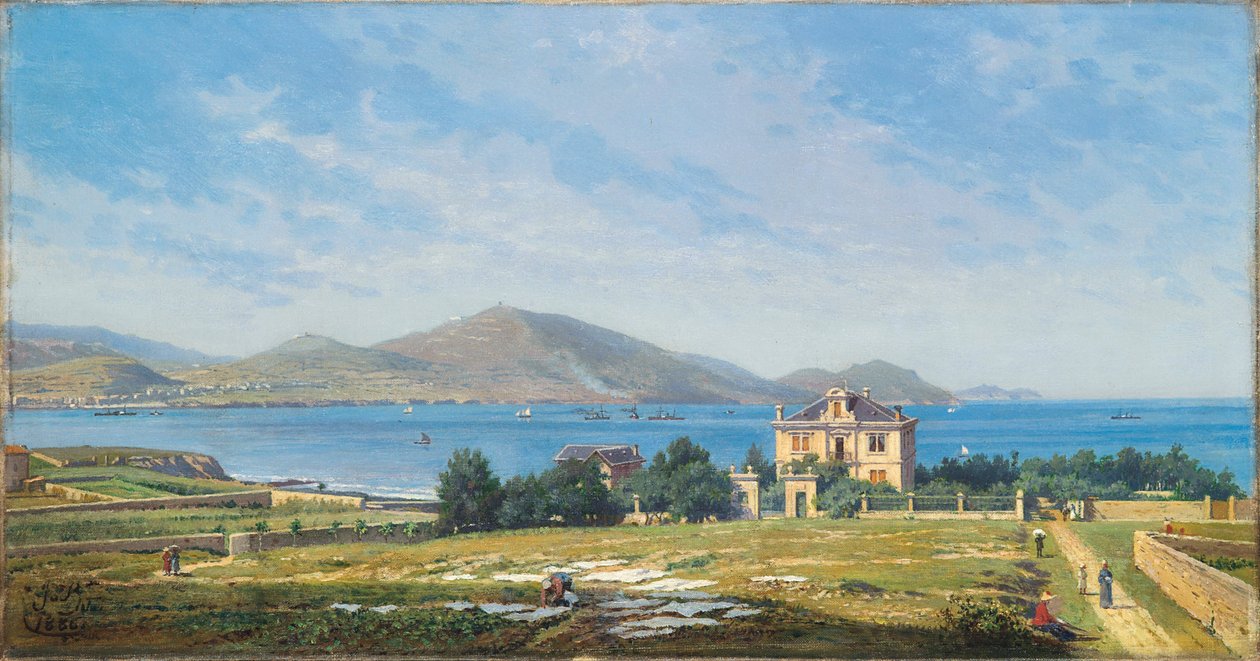 Blick auf El Abra, Bilbao, von Algorta von Juan de Barroeta