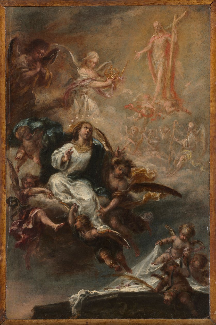 Studie für die Himmelfahrt der Jungfrau für San Augustín, Sevilla, ca. 1670-1672 von Juan de Valdes Leal