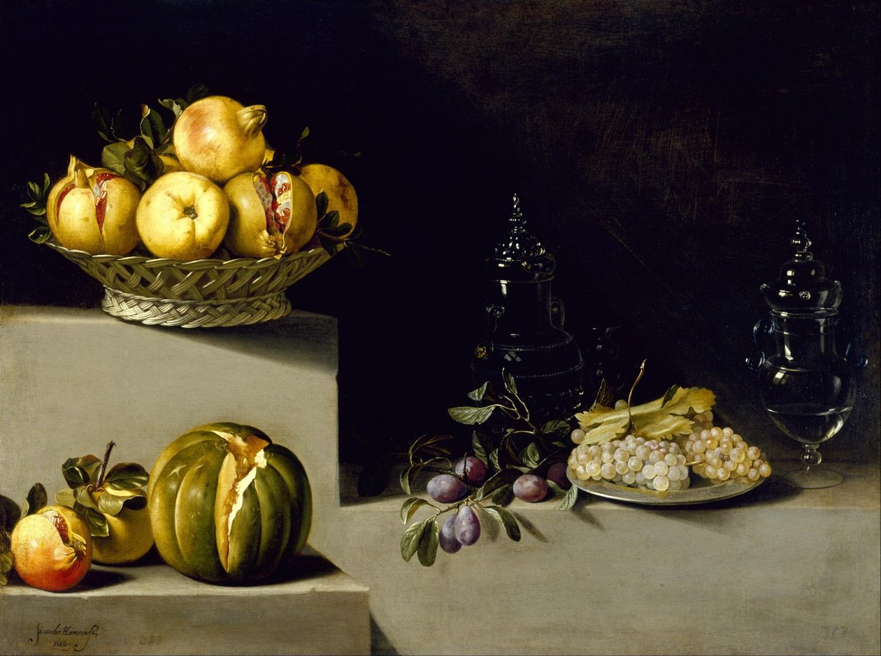 Stillleben mit Obst und Glaswaren von Juan van der Hamen