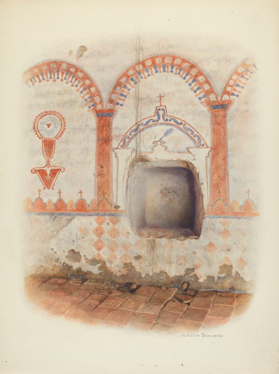 Wandmalerei und Taufnische von Juanita Donahoo