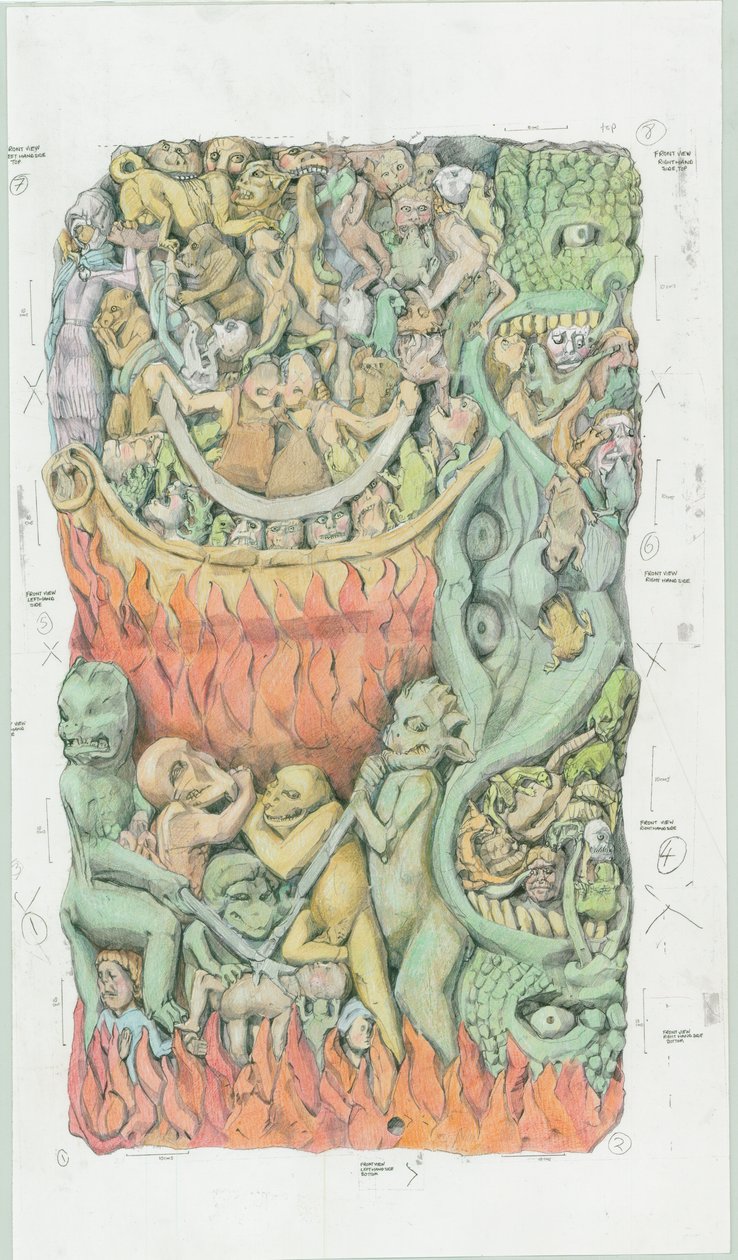 Romanischer Doomstein, York Minster, Minster Yard, York, um 1100, 2012 von Judith Dobie