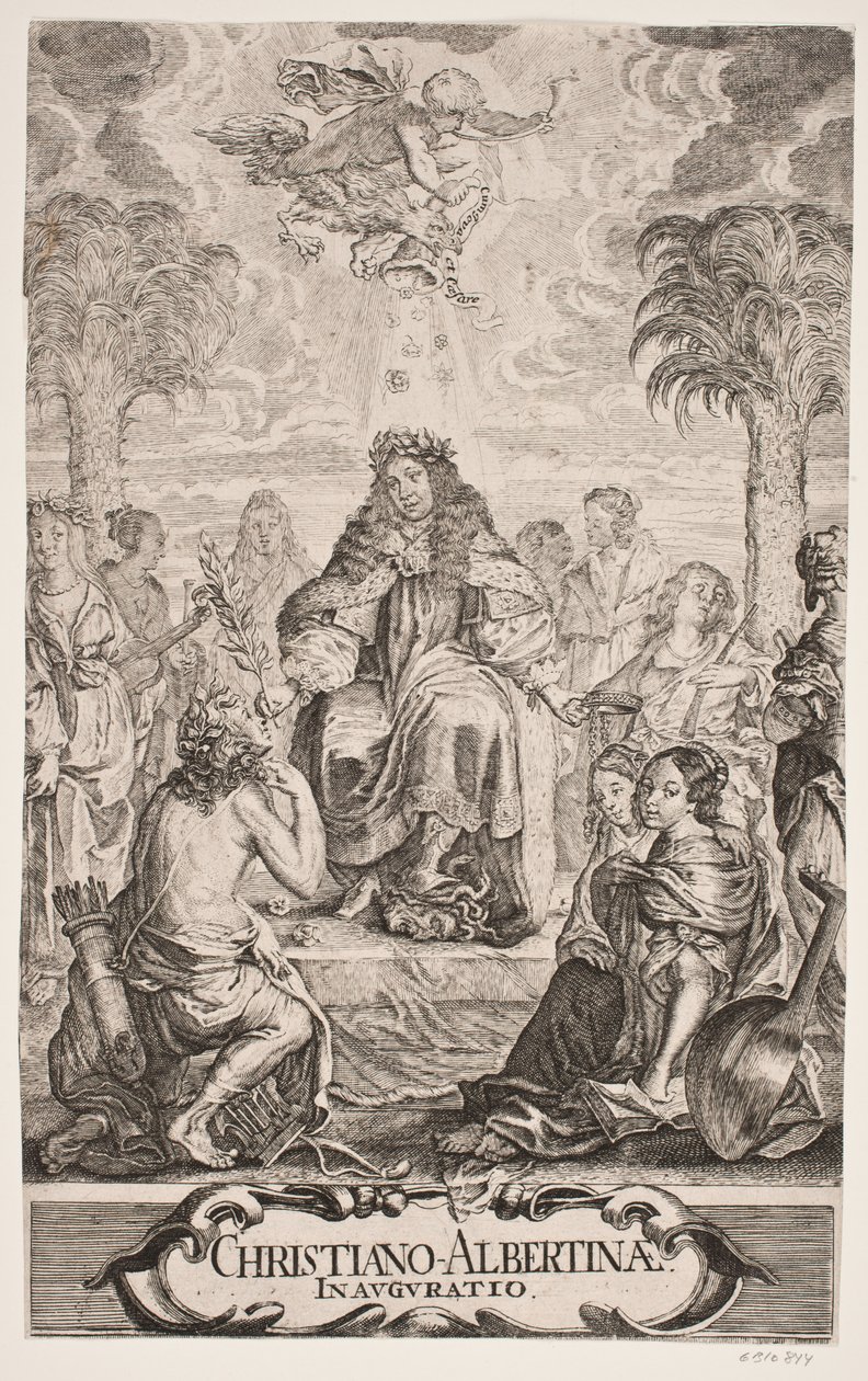 Herzog Christian Albrecht wird von Apollo und den neun Musen geehrt von Jürgen Ovens