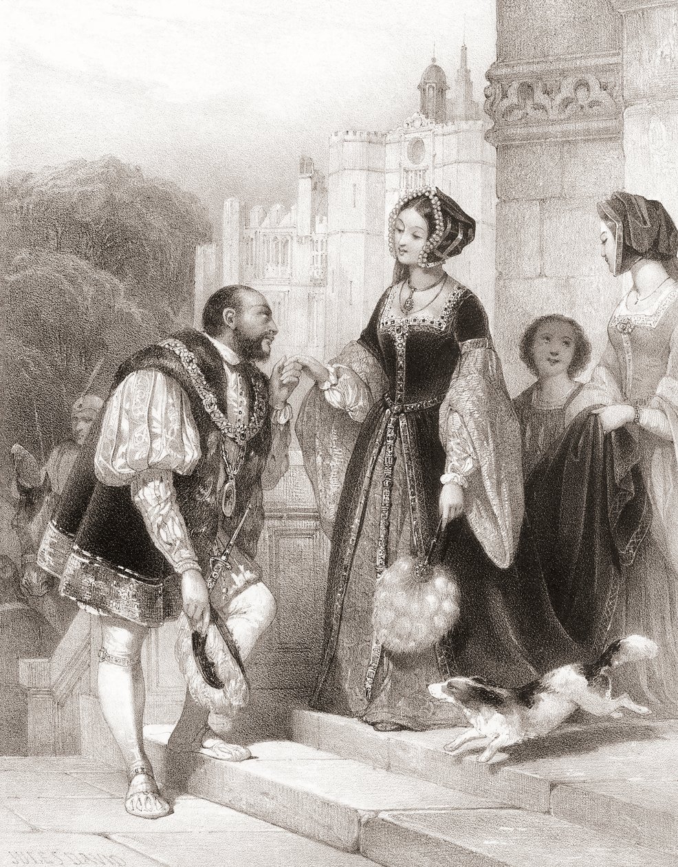 König Heinrich VIII. von England mit Anne Boleyn von Jules (after) David