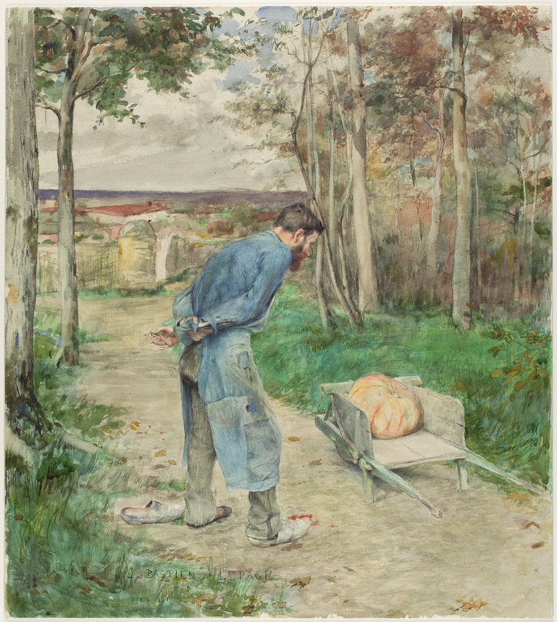 Die Eichel und der Kürbis von Jules Bastien Lepage