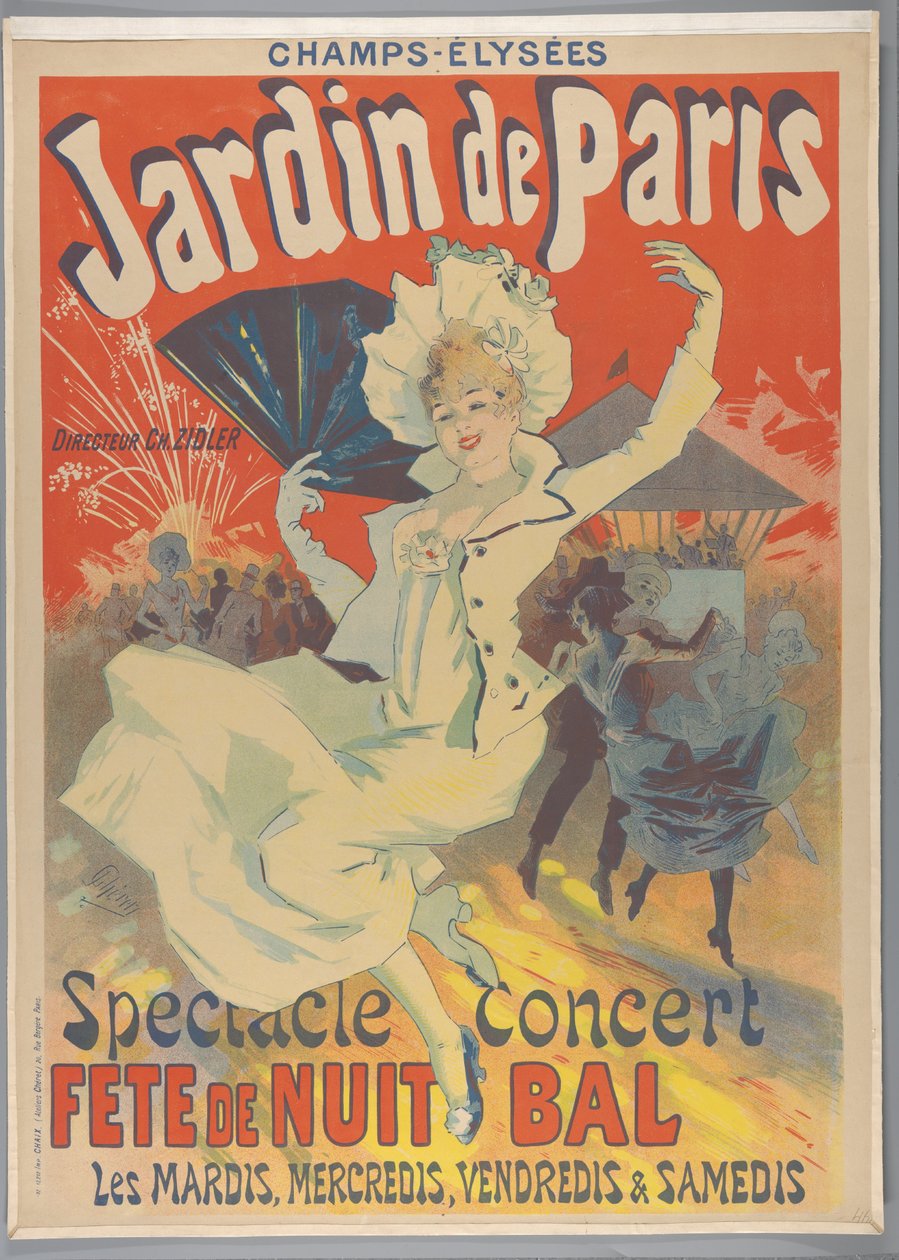 Champs-Elysées. Jardin de Paris, 1890 von Jules Cheret