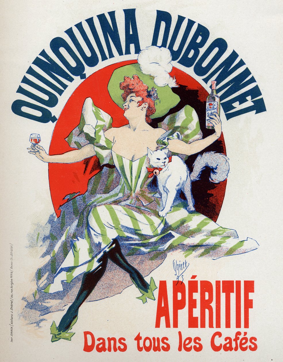 Lebensmittel und Getränke. Quinquina Dubonnet Aperitif. Plakat von Jules Cheret, Frankreich von Jules Cheret