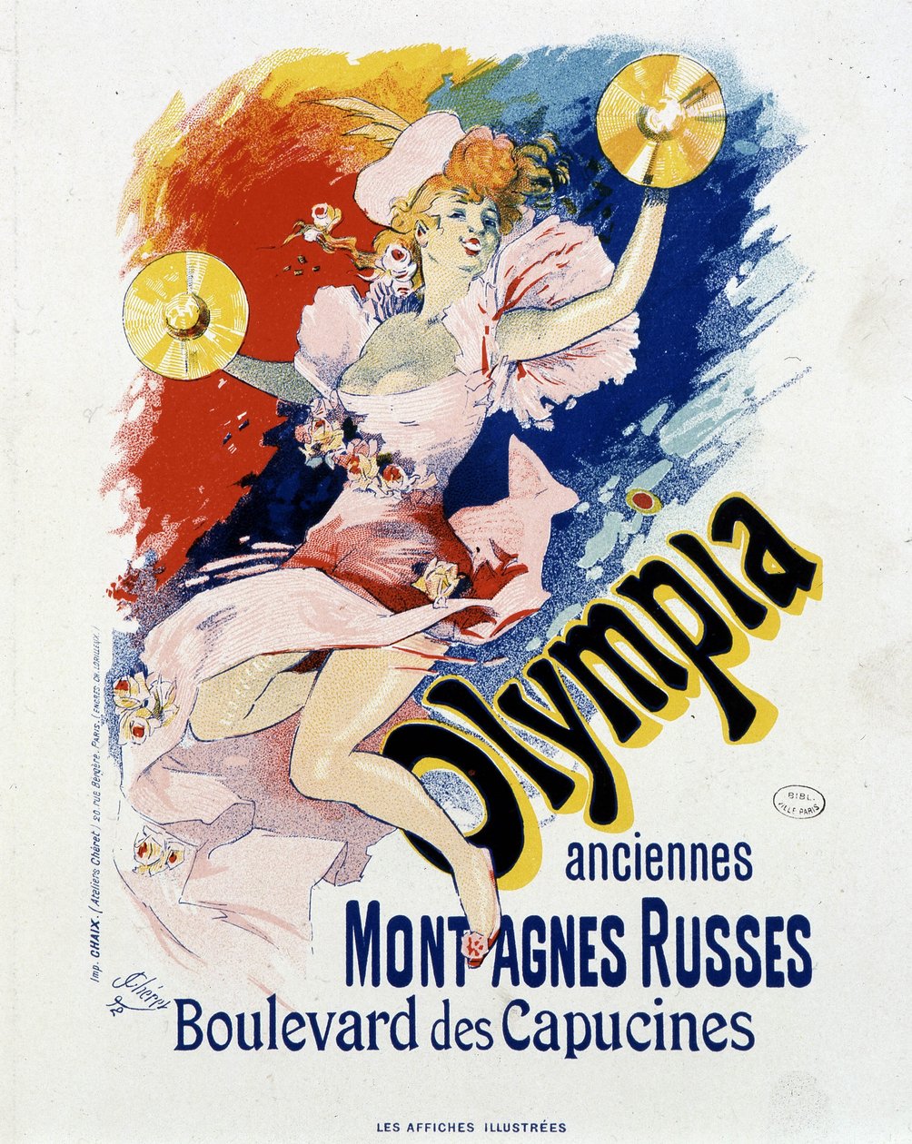 Olympia: alte Achterbahn, Comic der Kapuziner - Plakat von Jules Chéret von Jules Cheret