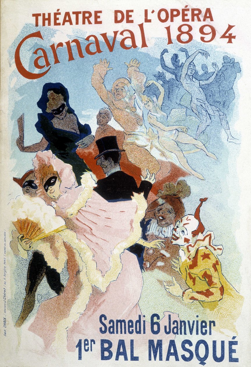 Plakat von Cherret für den Karneval von 1894 im Théâtre de l