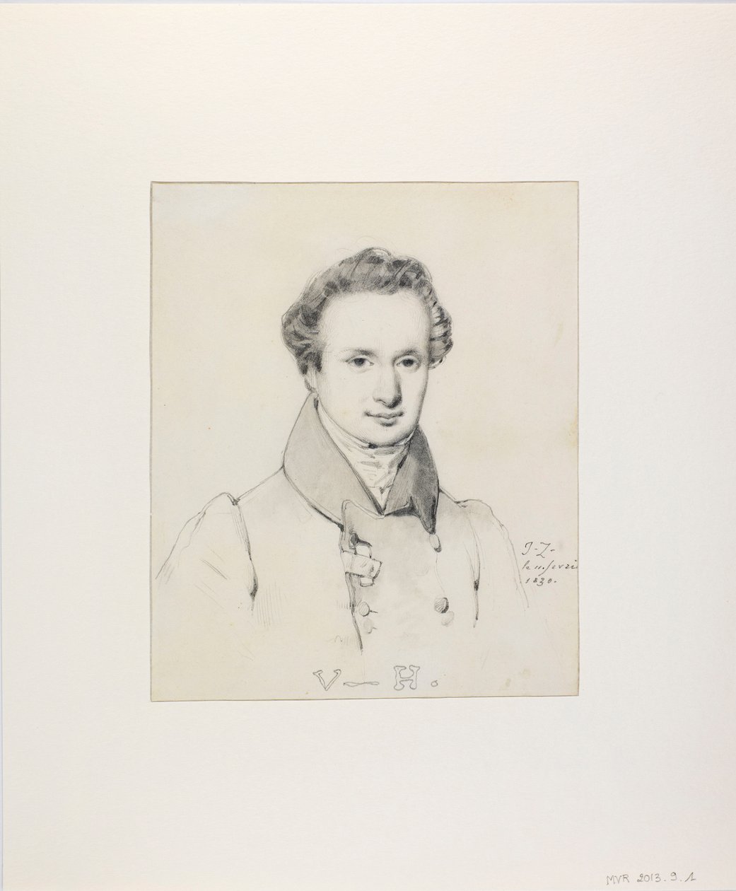 Porträt von Victor Hugo 1802-1885, 1830 von Jules Claude Ziegler