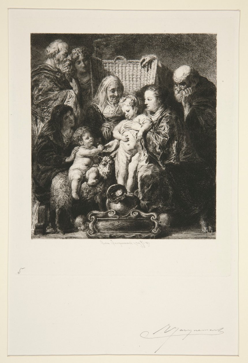 Heilige Familie von Jules Ferdinand Jacquemart