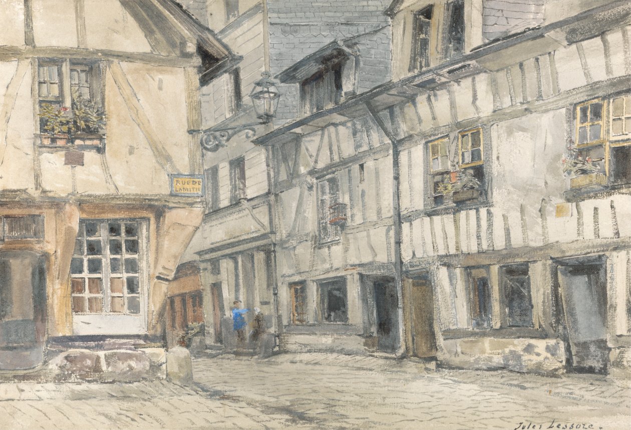 Ansicht der Rue de Lamitie von Jules Lessore