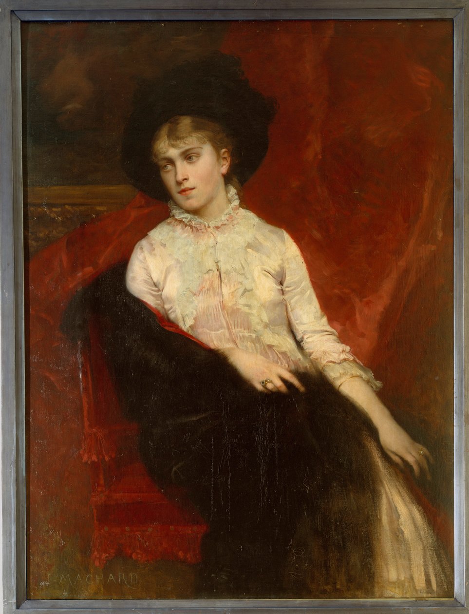 Porträt von Jeanine Dumas Davy de la Pailleterie (1867-1943), Tochter von Alexandre Dumas Sohn und Ehefrau von Ernest Hauterive von Jules Louis Machard