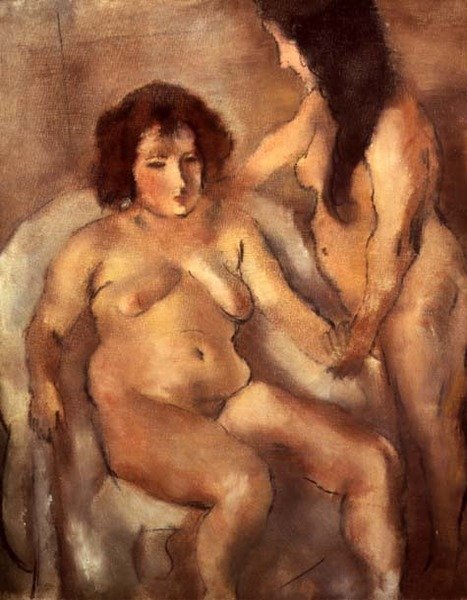Zwei nackte Frauen (Das Bordell) ca. 1919 von Jules Pascin