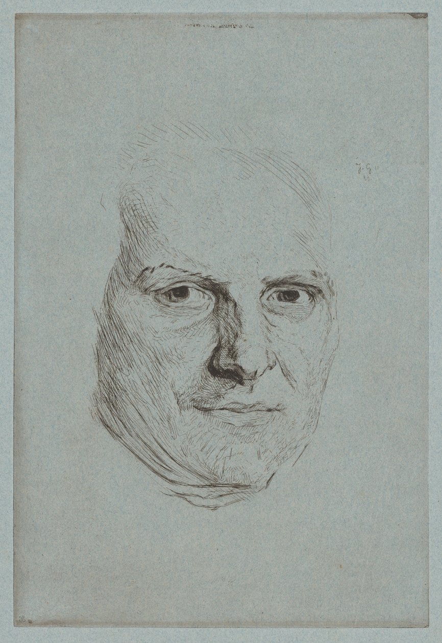 Maske des Abbé Raynal von Jules de Goncourt, after Maurice Quentin