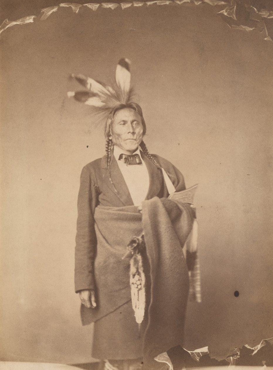 Hin-han-du-ta, Die Rote Eule, ein Häuptling der Mde-wa-kan-ton Sioux von Julian Vannerson