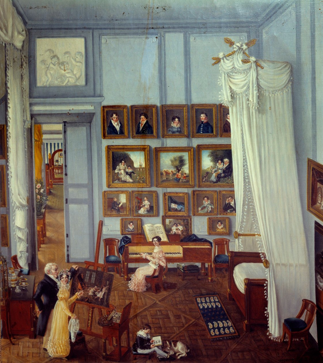 Innenansicht der Residenz des Ritters Pradel von Saint Charles von Julie Pradel