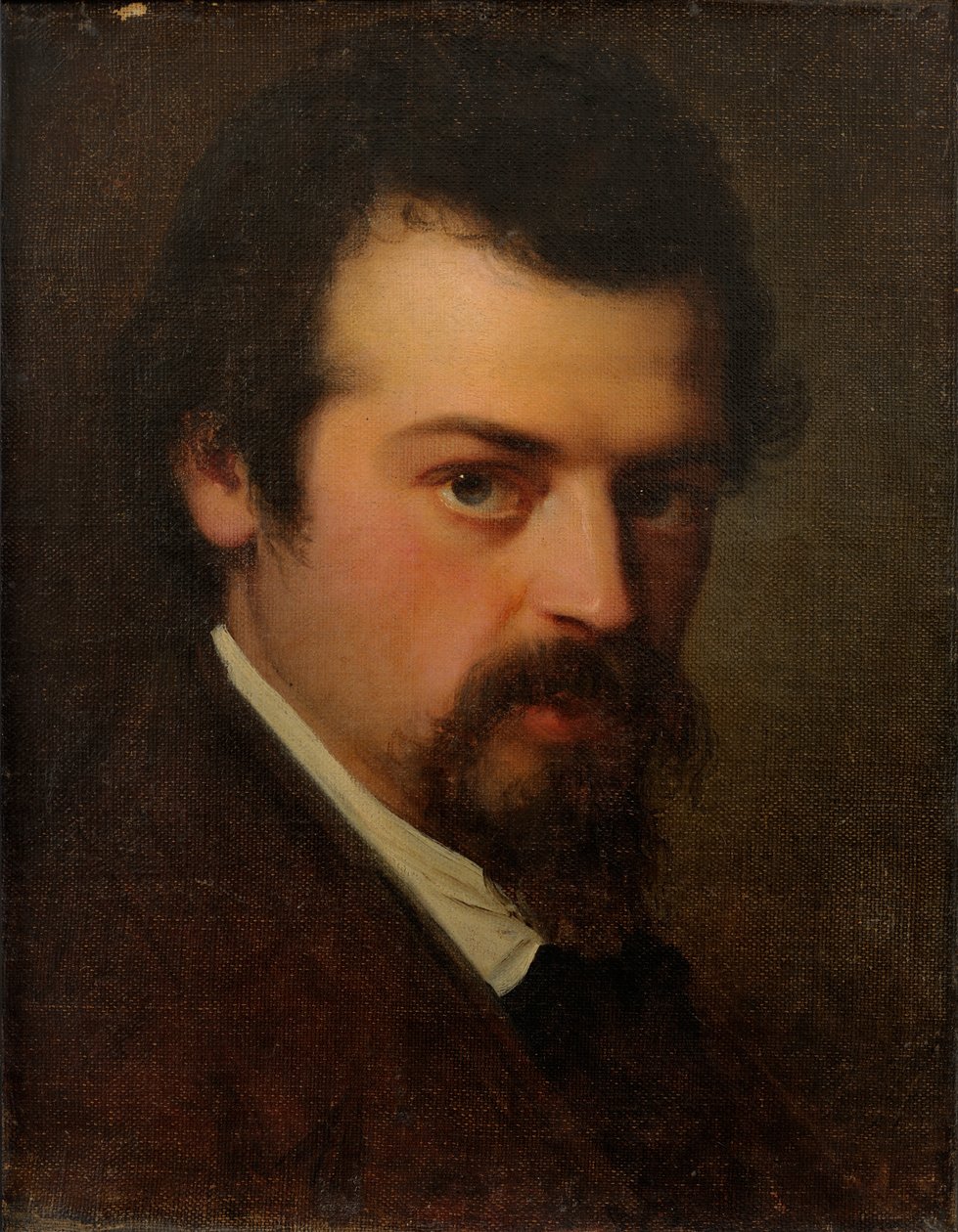 Porträt des Künstlers Aleksander Hagen von Julie Wilhelmine Hagen Schwarz