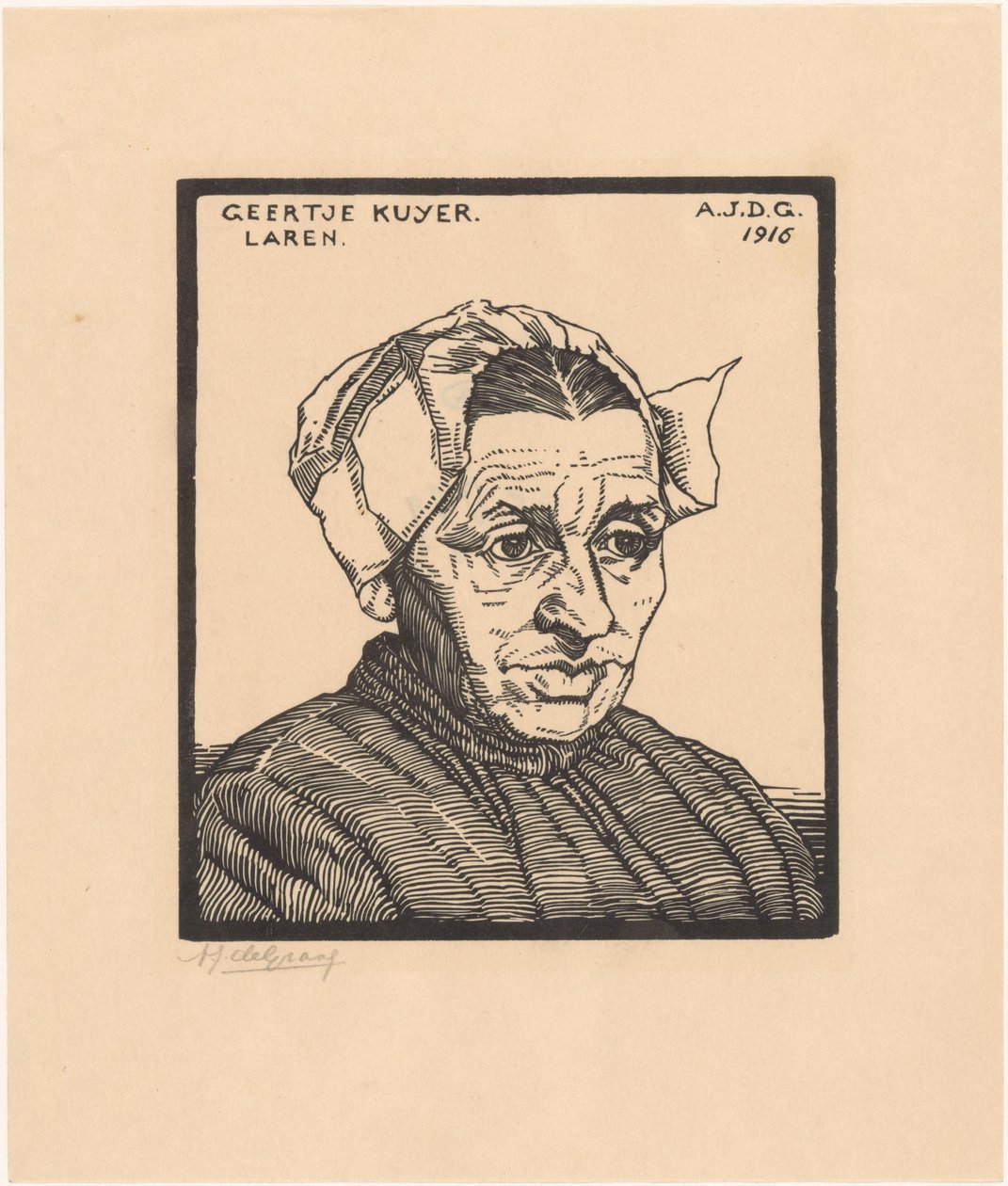 Porträt von Geertje Kuijer von Julie de Graag (signed by artist)