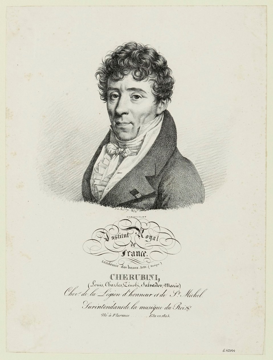 Cherubini, (Louis, Charles, Zénobi, Salvador, Marie) von Julien Leopold Boilly