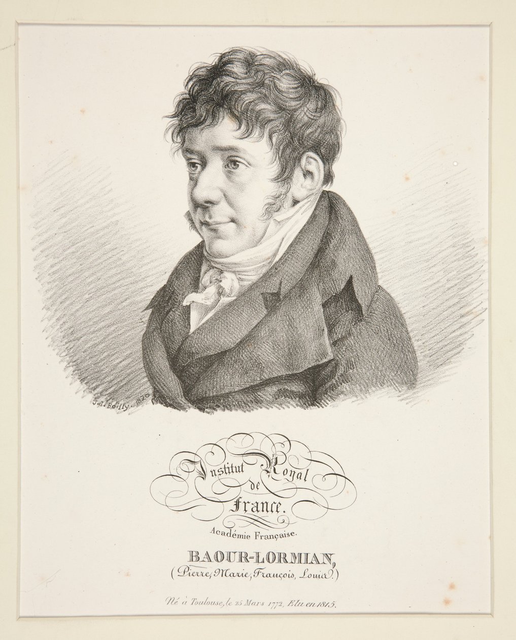 Porträt von Baour-Lormian (Pierre, Marie, Francois, Louis) von Julien Leopold Boilly