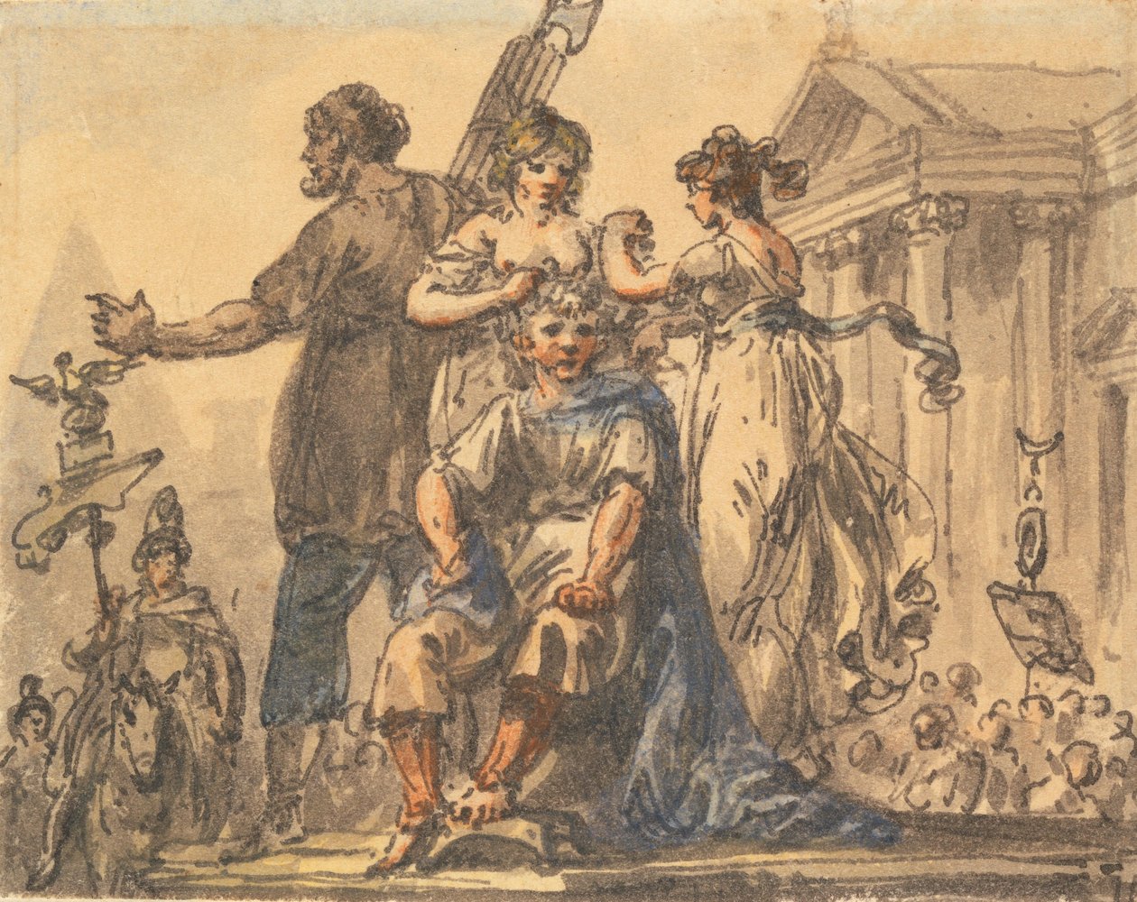 Die Bildung der Bürgerkrone von Julius Caesar Ibbetson