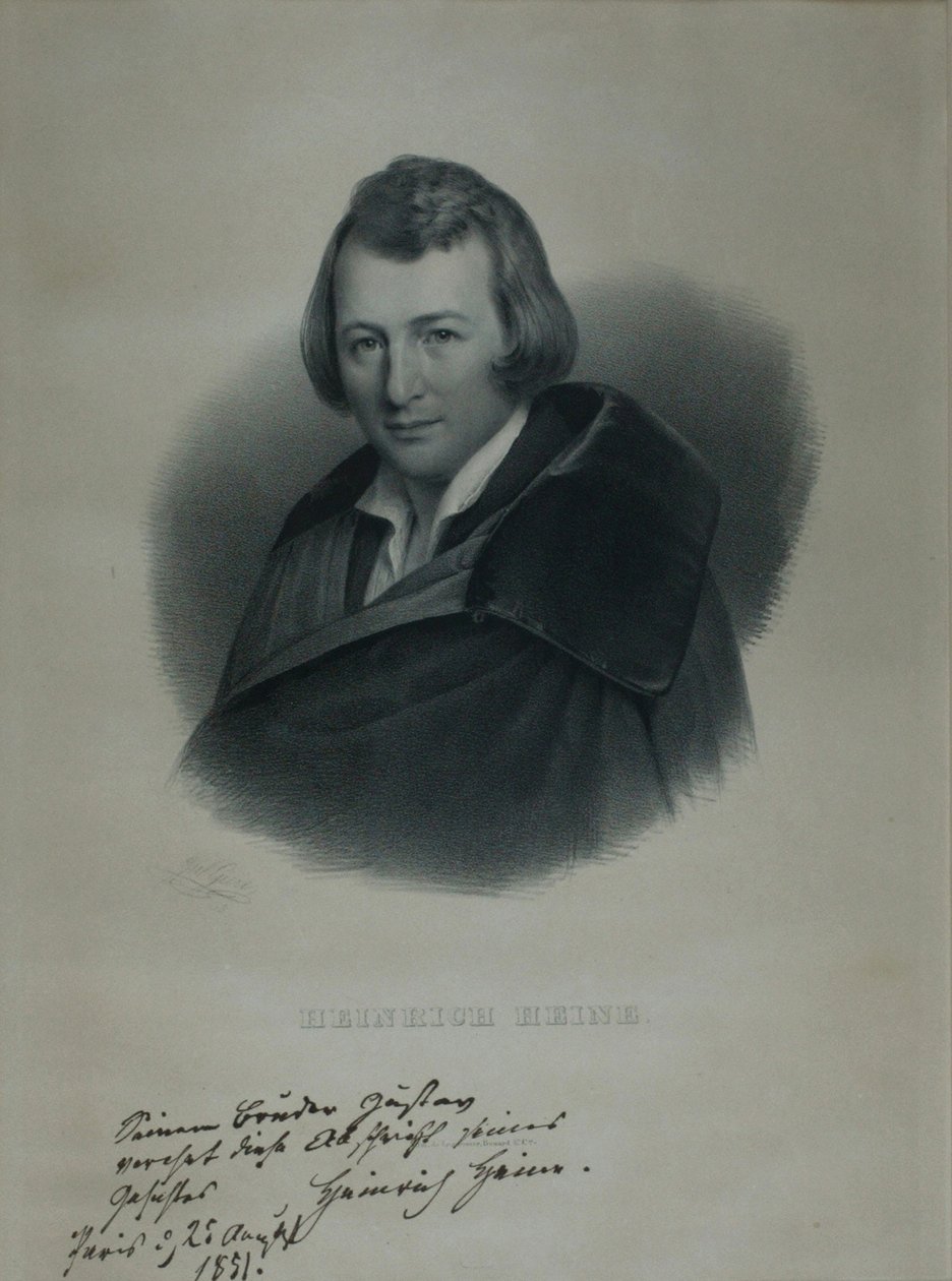 Porträt des Dichters Heinrich Heine 1797-1856, 1839 von Julius Giere