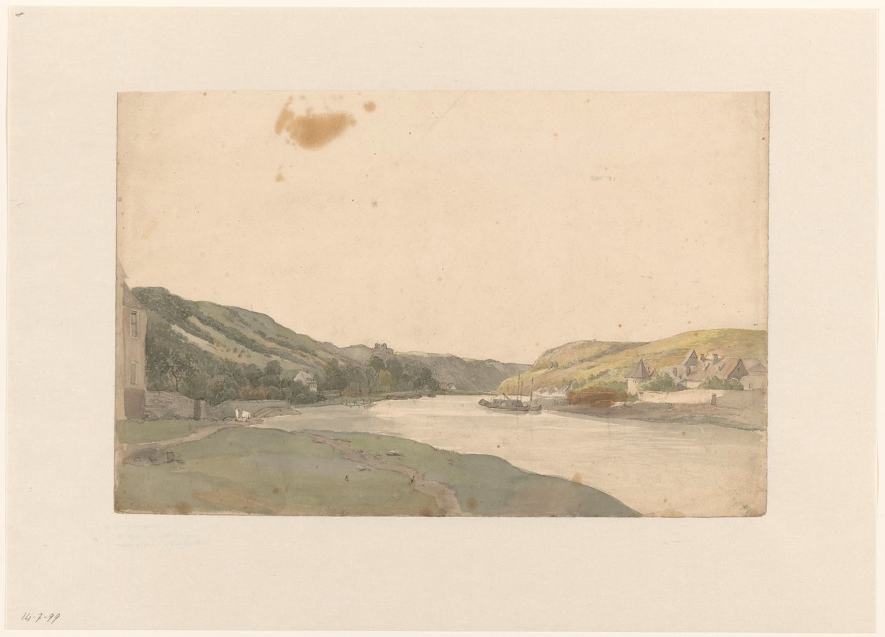 Ansicht der Maas von Julius Jacobus van de Sande Bakhuyzen