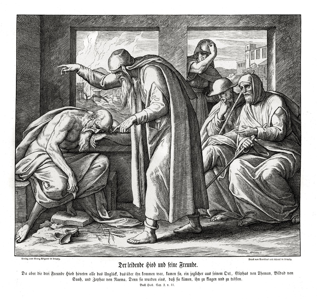 Hiobs Freunde von Julius Schnorr von Carolsfeld