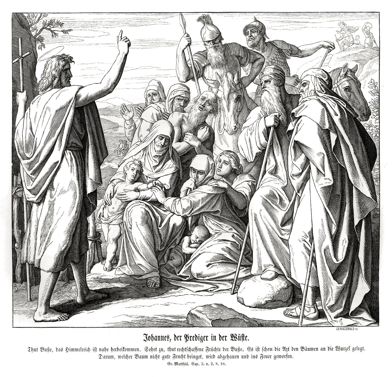 Johannes der Täufer, Evangelium nach Matthäus von Julius Schnorr von Carolsfeld
