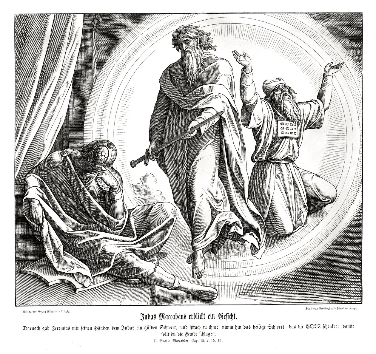 Judas der Makkabäer erhält ein goldenes Schwert von Julius Schnorr von Carolsfeld