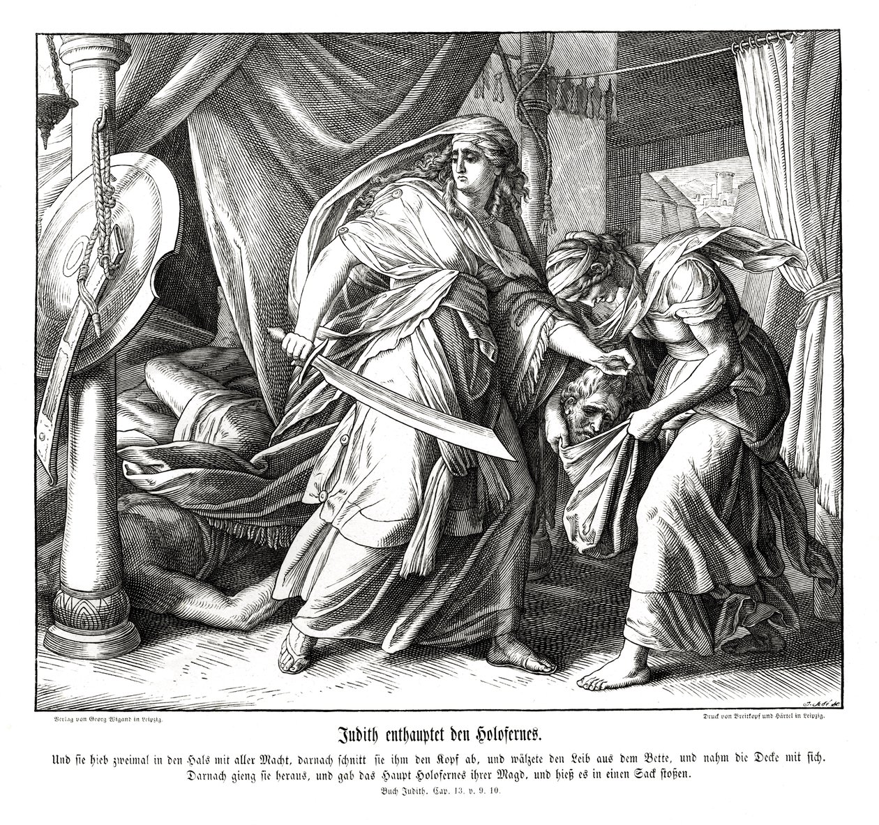 Judith enthauptet Holofernes, Buch Judith von Julius Schnorr von Carolsfeld