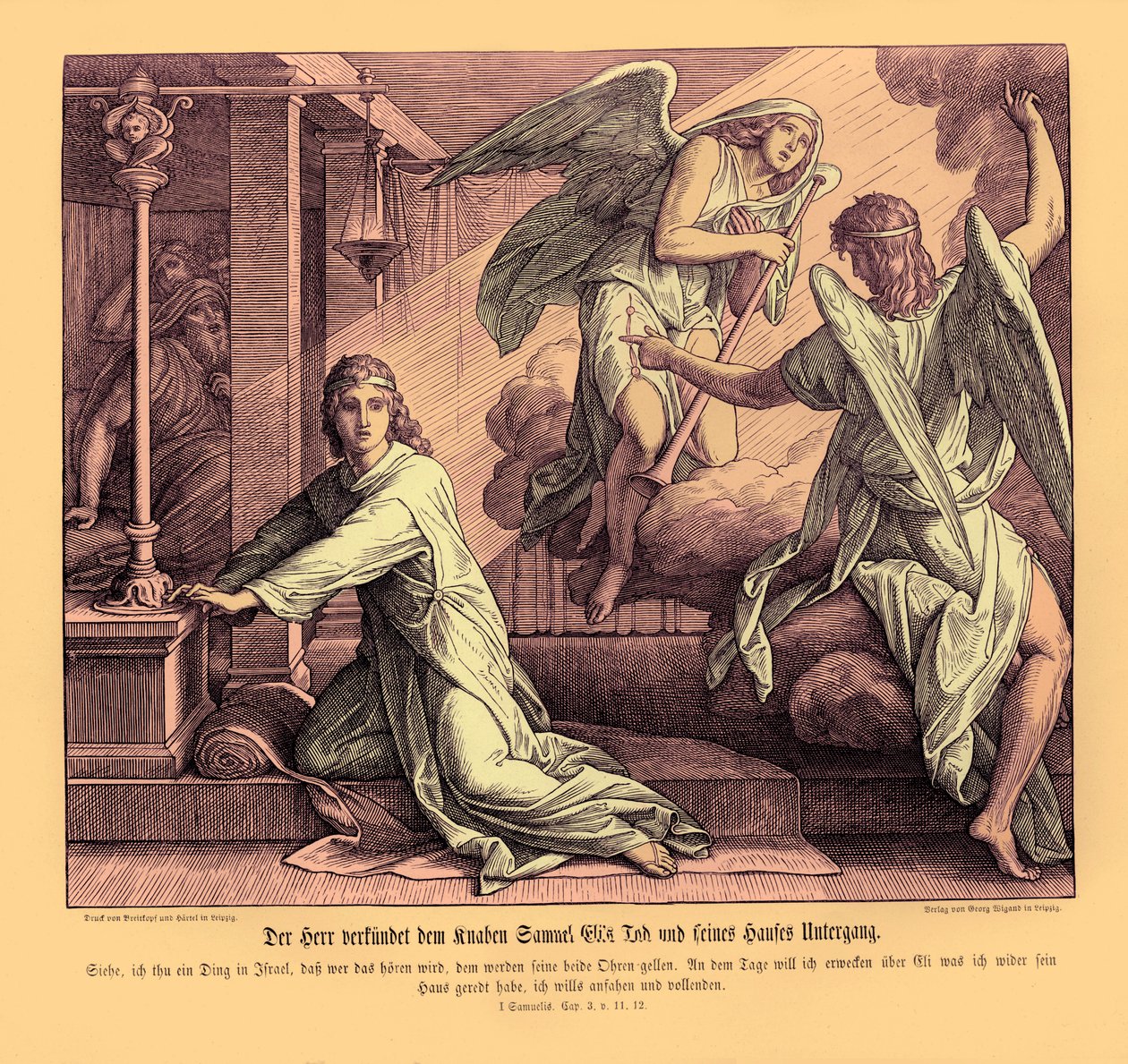 Samuel erhält die Prophezeiung vom Tod Elis von Julius Schnorr von Carolsfeld