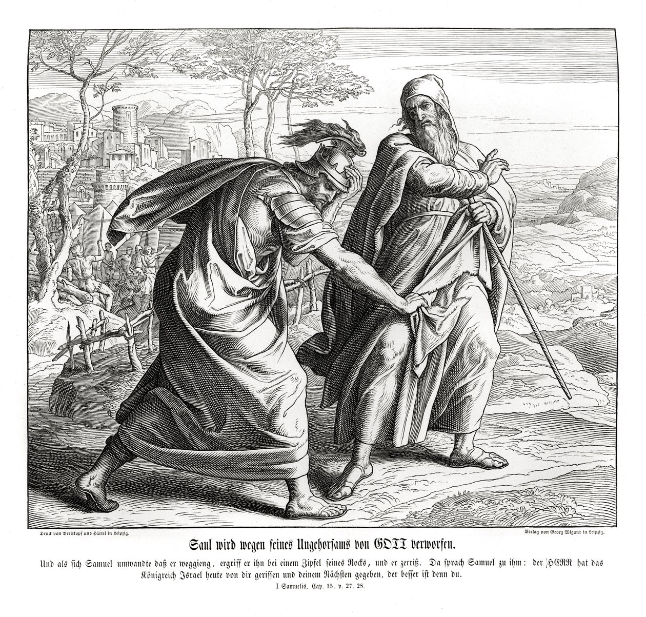 Saul verliert das Königreich Israel von Julius Schnorr von Carolsfeld