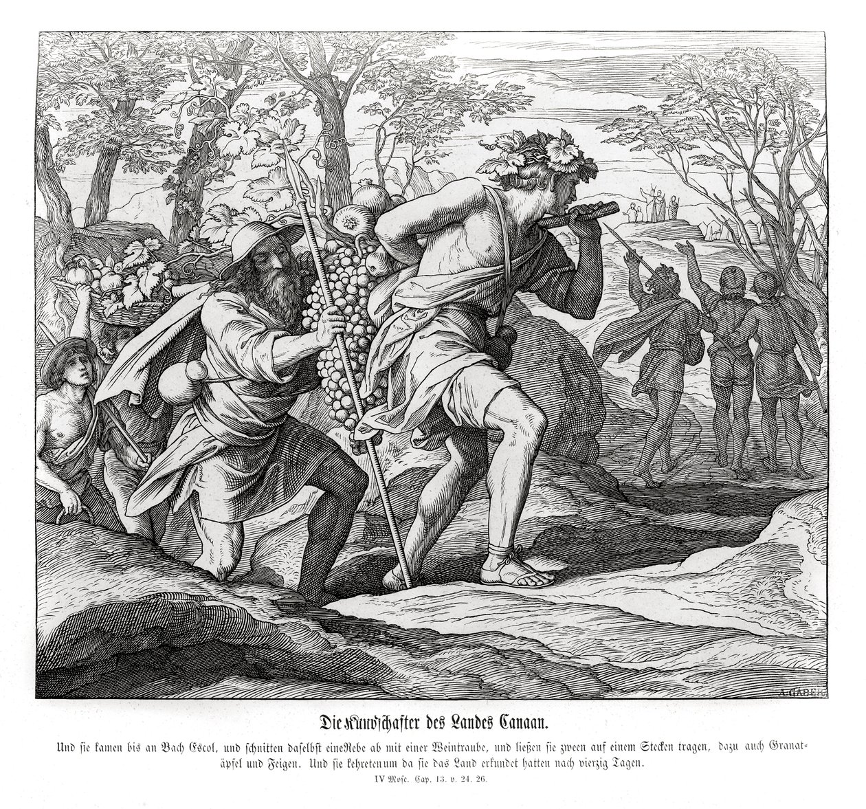 Kundschafter im Land Kanaan, Numeri von Julius Schnorr von Carolsfeld