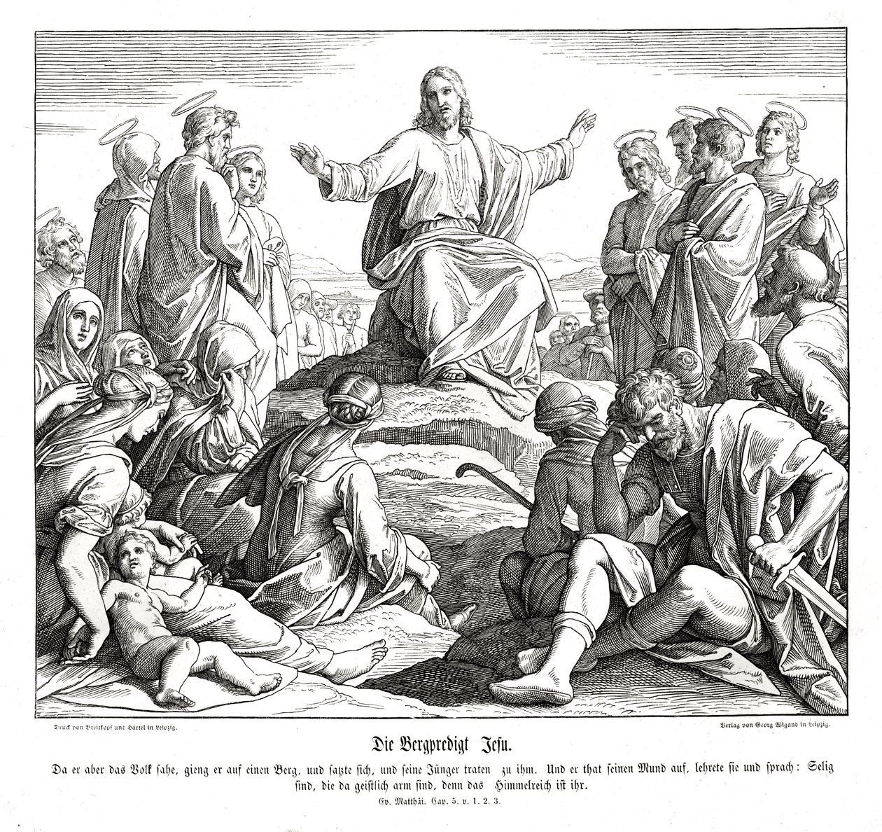 Bergpredigt, Evangelium nach Matthäus von Julius Schnorr von Carolsfeld
