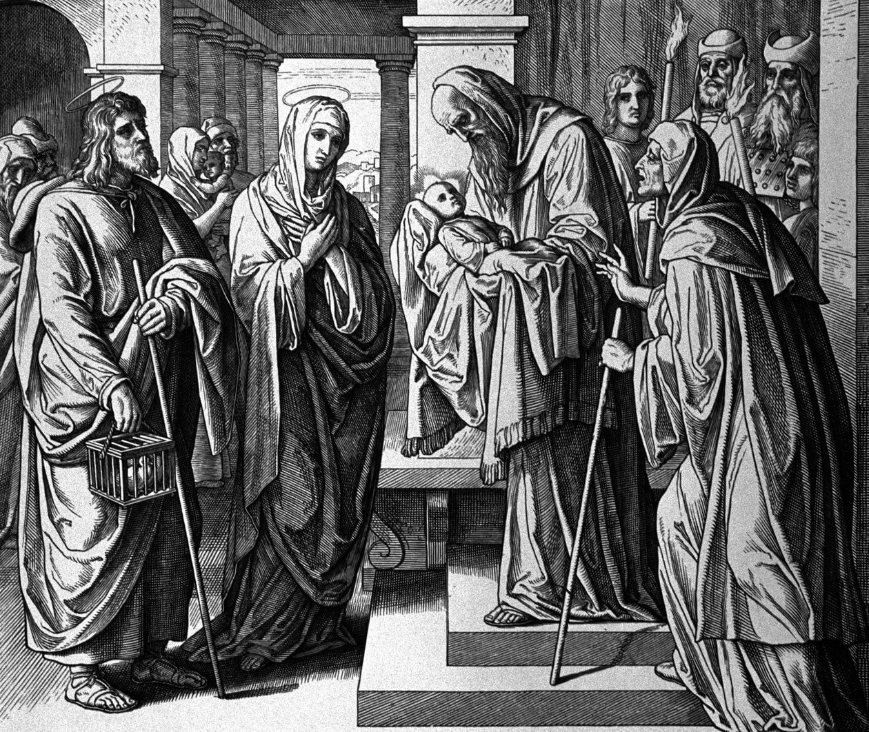 Die Darstellung des Jesuskindes im Tempel von Julius Schnorr von Carolsfeld