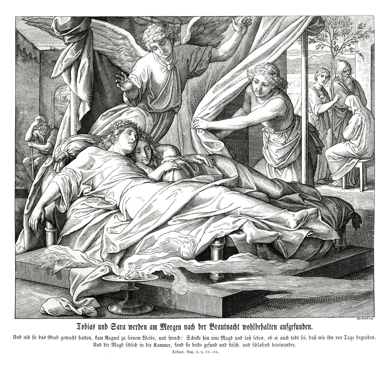 Tobias und Sarah sind sicher, Buch Tobit von Julius Schnorr von Carolsfeld